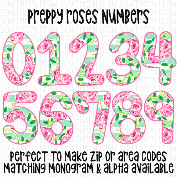 Preppy Roses Numbers